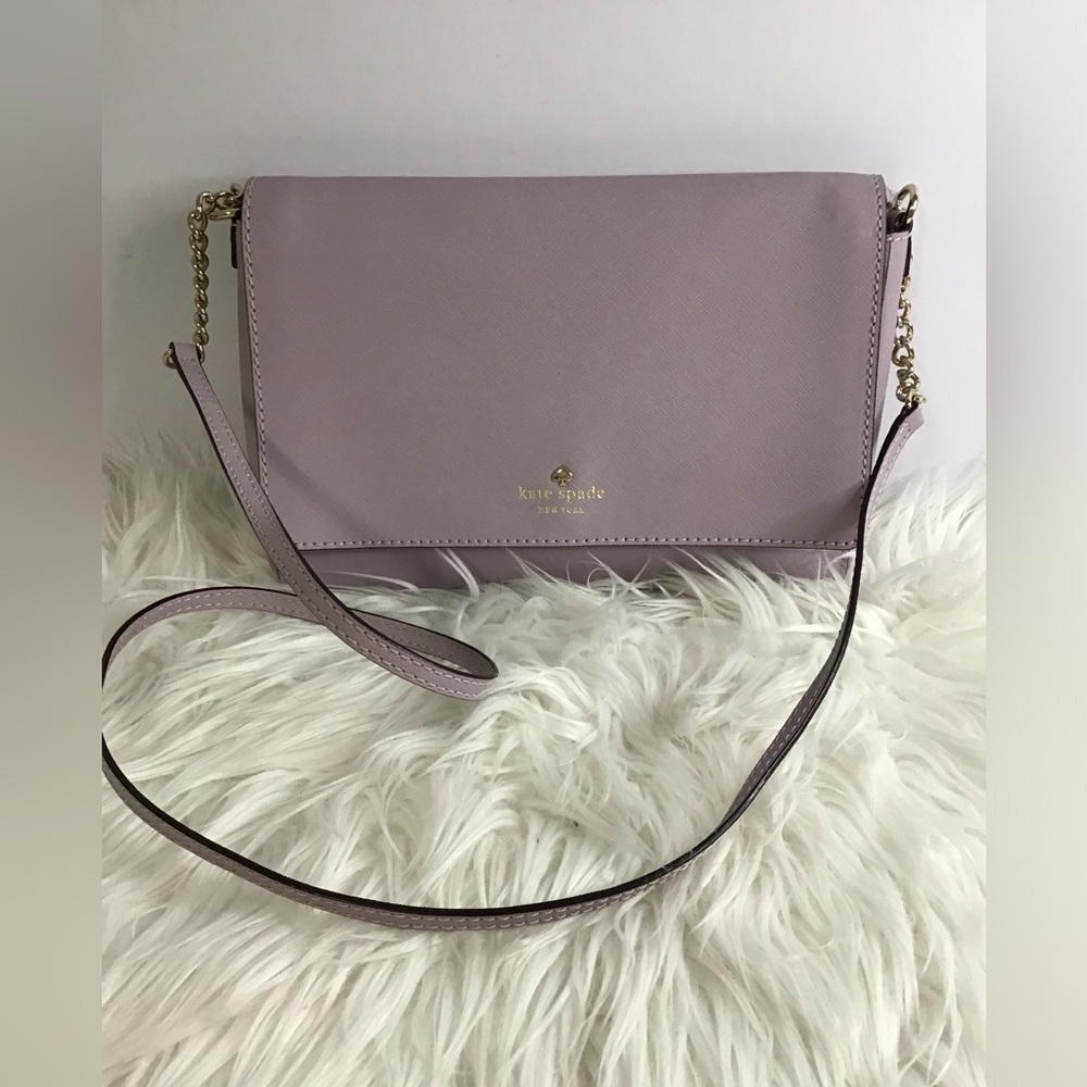 Kate Spade Lavender Saffiano Leather Crossbody EUC